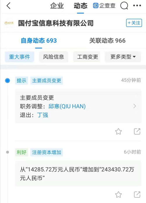 國付寶注冊資本躍升至24.34億元，北京軟件服務業迎來新活力